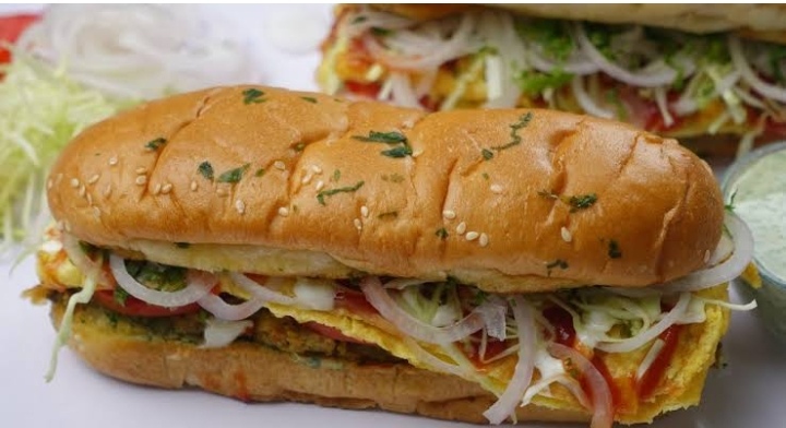 Long loaded burger
